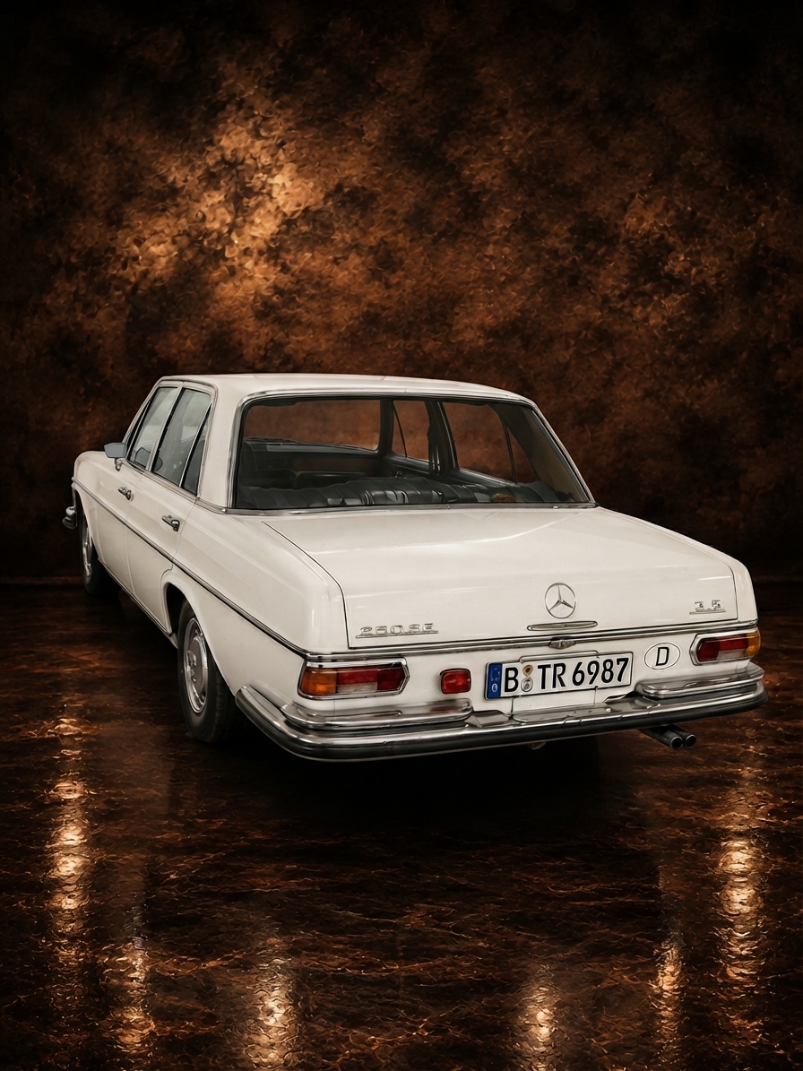 Mercedes-Benz 280 SEL W108 Heckansicht schräg